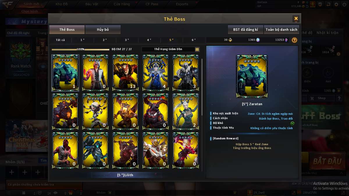 shop acc cf uy tin gia re